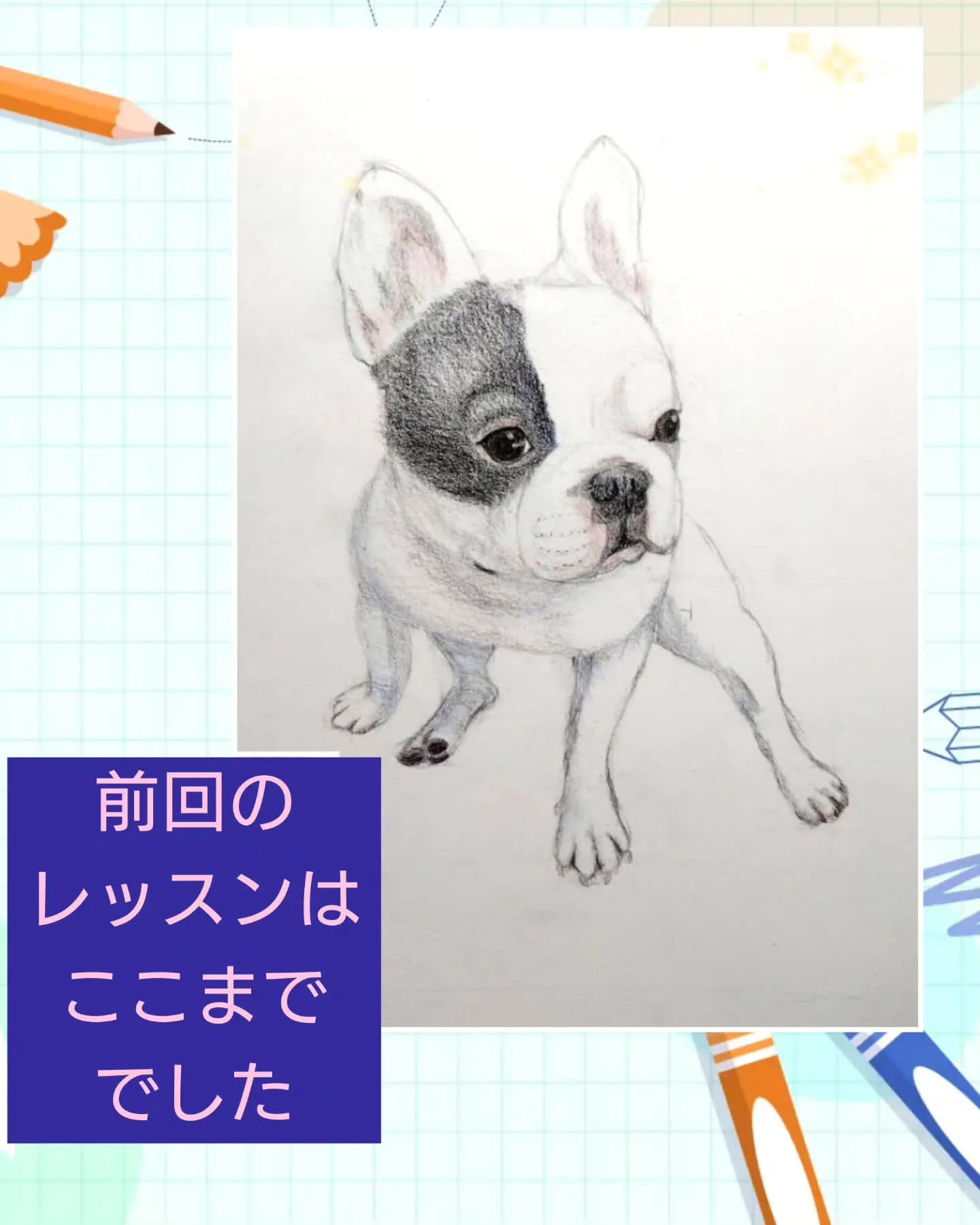 今日はペット画レッスンでした〜✏️